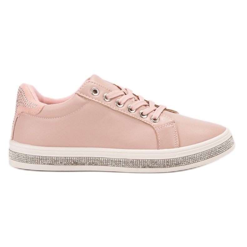 SDS Chaussures de sport avec zircone cubique rose