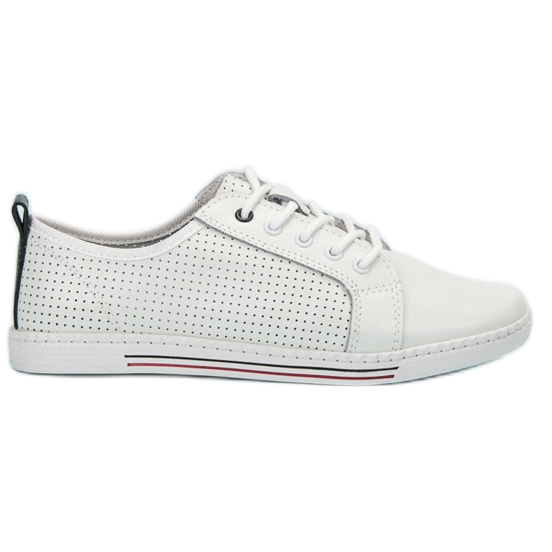 Filippo Richelieus en cuir blanche