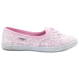 Baskets à motif VICES blanche rose