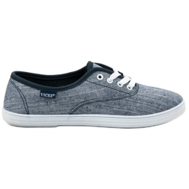 Baskets en textile VICES bleu