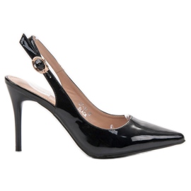 COLORFUL Talons hauts avec un talon exposé noir