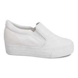 Baskets Laquées Sur Compensée KB-125 Blanc