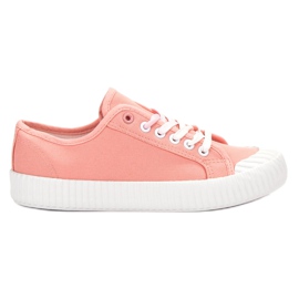 SHELOVET Baskets Saumon orange multicolore