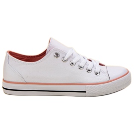 SHELOVET Baskets blanches classiques rose
