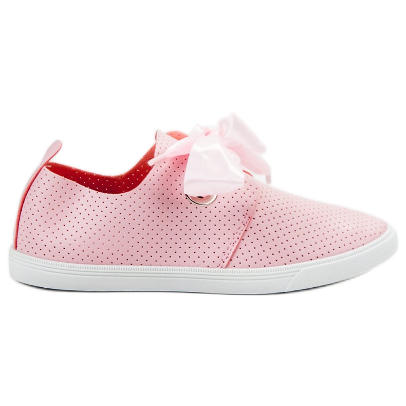 SHELOVET Chaussures attachées avec un ruban rose