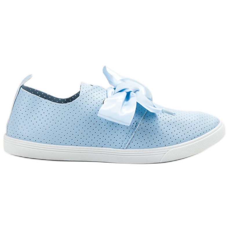 SHELOVET Chaussures attachées avec un ruban bleu