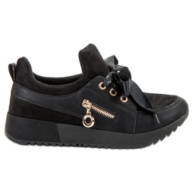 SHELOVET Chaussures de brocart noir