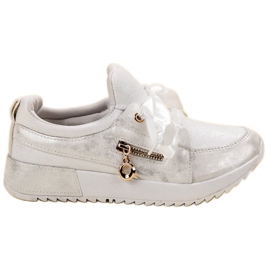 SHELOVET Chaussures de brocart blanc