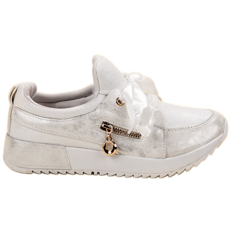 SHELOVET Chaussures de brocart blanche