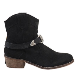 Bottes de cowboy noires BS-6821
