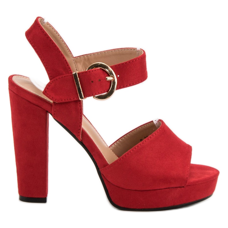 SHELOVET Sandales rouges sur la plate-forme