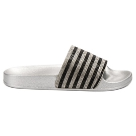 SHELOVET Pantoufles en caoutchouc le noir gris SHELOVET Pantoufles en caoutchouc le noir gris