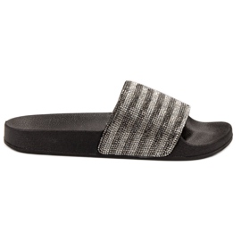 SHELOVET Pantoufles en caoutchouc noir gris