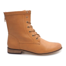Bottines ajourées 122-35 Camel brun