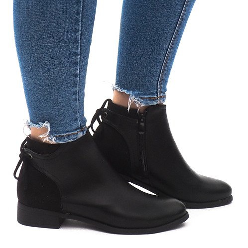 Bottes Chelsea Chaudes Solides J606 Noir le noir