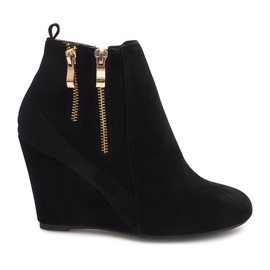 Bottes compensées élégantes 1058-19A Noir le noir