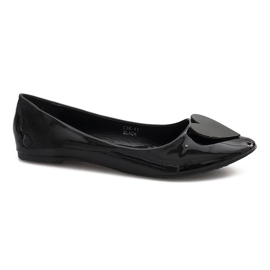 Ballerines Laquées Avec Coeur C38 Noir le noir