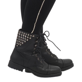 SDS Bottines noires à lacets S170