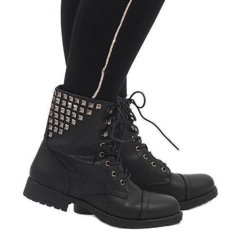 SDS Bottines noires à lacets S170 le noir