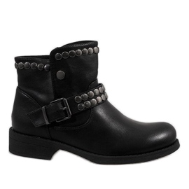 Marquiiz Bottes noires décorées HUQ-008