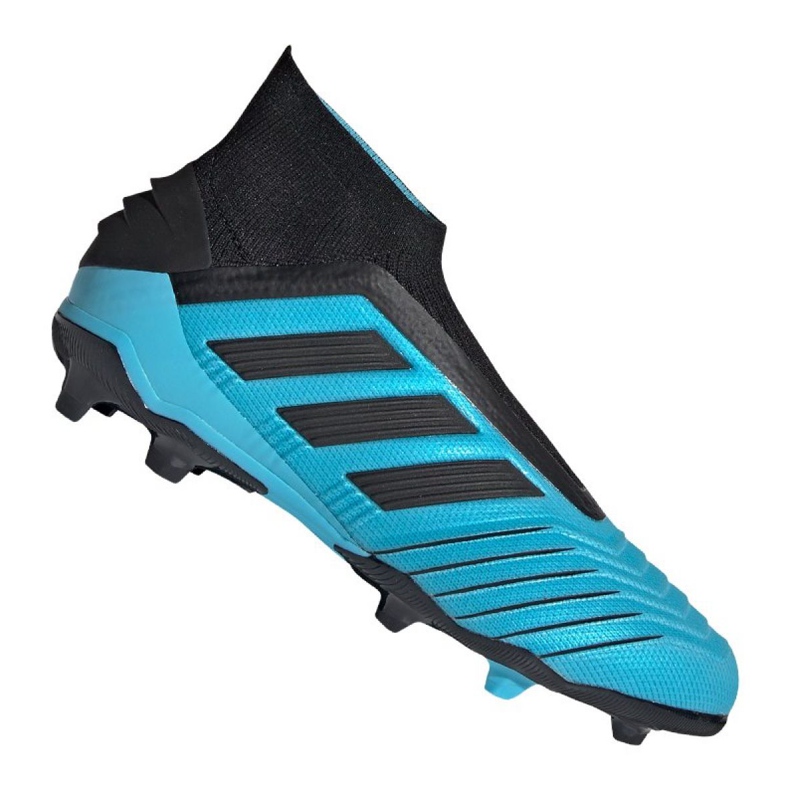 Chaussures de foot Adidas Predator 19+ Fg Jr G25788 bleu bleu