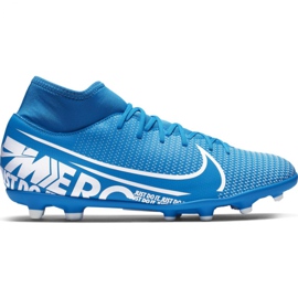 Chaussures de football Nike Mercurial Superfly 7 Club FG / MG M AT7949-414 bleu bleu Chaussures de football Nike Mercurial Superfly 7 Club FG / MG M AT7949-414 bleu bleu