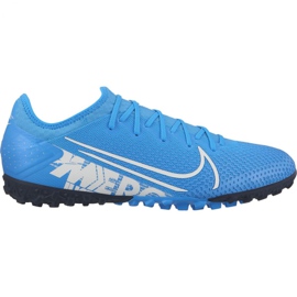 Nike Mercurial Vapor 13 Pro Tf M AT8004 414 chaussures de football bleu Nike Mercurial Vapor 13 Pro Tf M AT8004 414 chaussures de football bleu