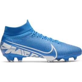 Nike Mercurial Superfly 7 Pro Fg M AT5382 414 chaussures de football bleu Nike Mercurial Superfly 7 Pro Fg M AT5382 414 chaussures de football bleu