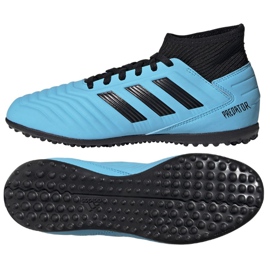 Chaussures de foot Adidas Predator 19.3 Tf Jr G25803 bleu bleu
