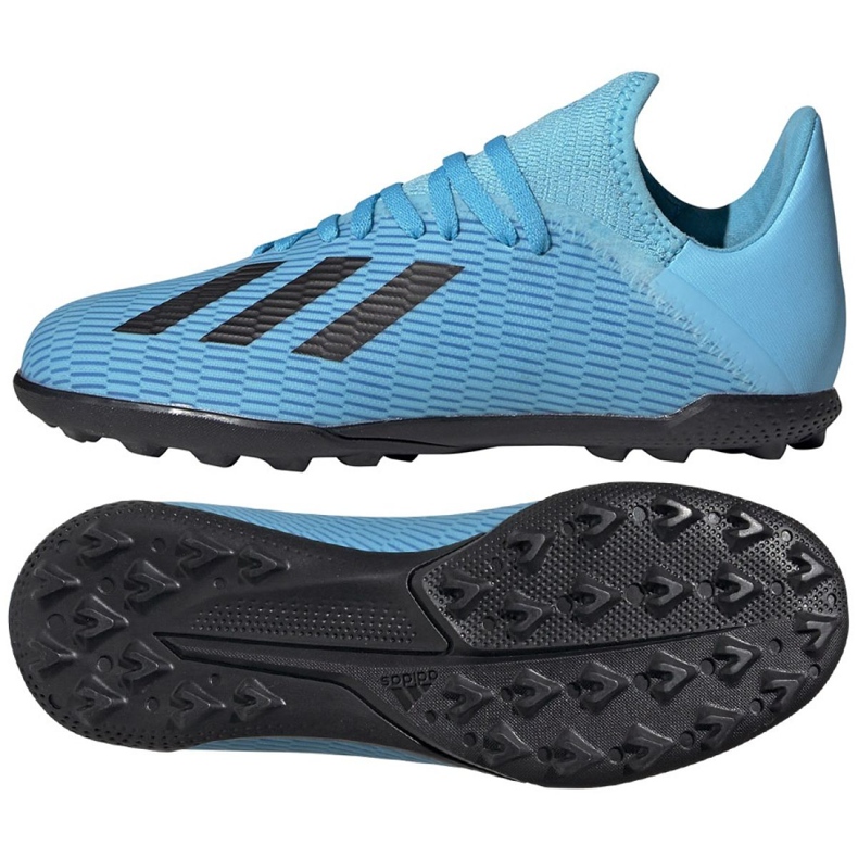 Chaussures de foot Adidas X 19.3 Tf Jr F35357 bleu bleu Chaussures de foot Adidas X 19.3 Tf Jr F35357 bleu bleu