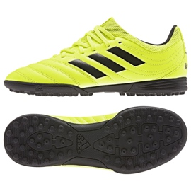 Chaussures de foot Adidas Copa 19.3 Tf Jr F35463 jaune jaune