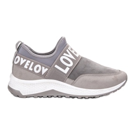 SHELOVET Chaussures en daim à enfiler gris