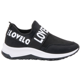 SHELOVET Chaussures en daim à enfiler noir