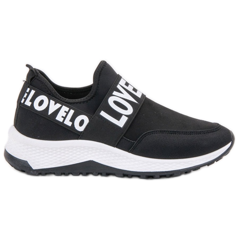 SHELOVET Chaussures en daim à enfiler le noir
