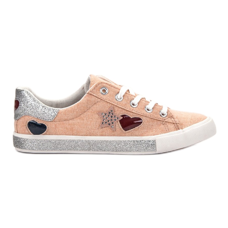 Kylie Baskets à paillettes orange