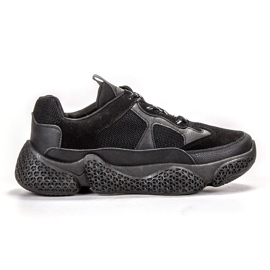SHELOVET Baskets noires à la mode le noir