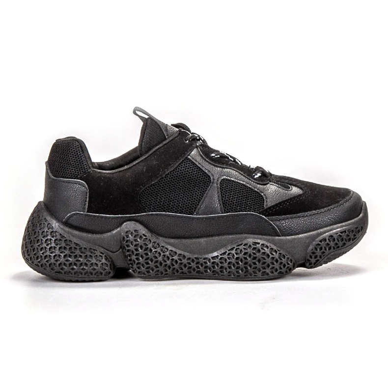 SHELOVET Baskets noires à la mode le noir