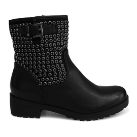Bottines Motorisées à Clous 1639 Noir le noir