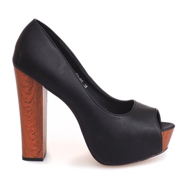 Open Pumps On A Bar 99-90 Noir