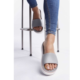 Crocs Crocband Platform Slide 04M Gris Clair Rose