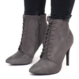 Bottes À Talons Hauts LB-229 Gris