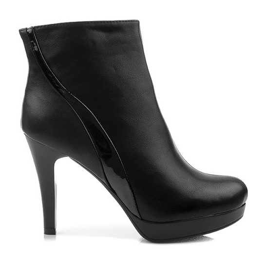 Bottes À Talons Hauts Fermeture À Glissière 1301-98 Noir le noir