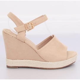 Sandales compensées beiges FD-5M14 Beige Ii Gat