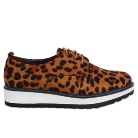 Mocassins femme léopard C-7225 Imprimé léopard brun