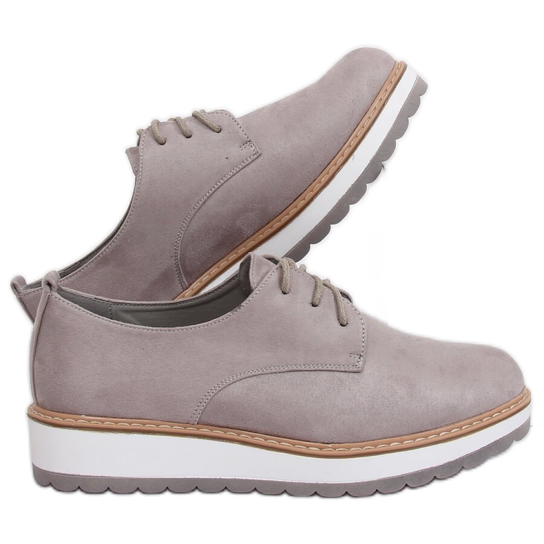Gris Mocassins femme gris C-7225 Gris