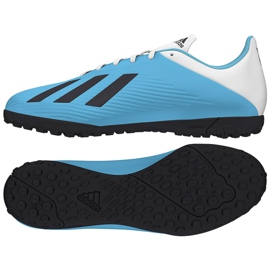 Adidas X 19.4 Tf M F35345 bleu chaussures Adidas X 19.4 Tf M F35345 bleu chaussures