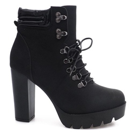 Bottines Cravates Travailleurs CL112 Noir