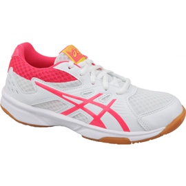 Asics Upcourt 3 Gs Jr 1074A005-104 chaussures de volley-ball multicolore blanc