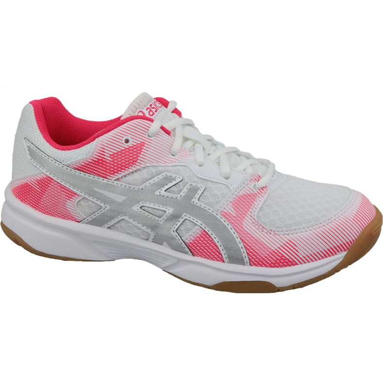 Asics Gel-Tactic Gs Jr 1074A014-101 chaussures de volley-ball blanche gris