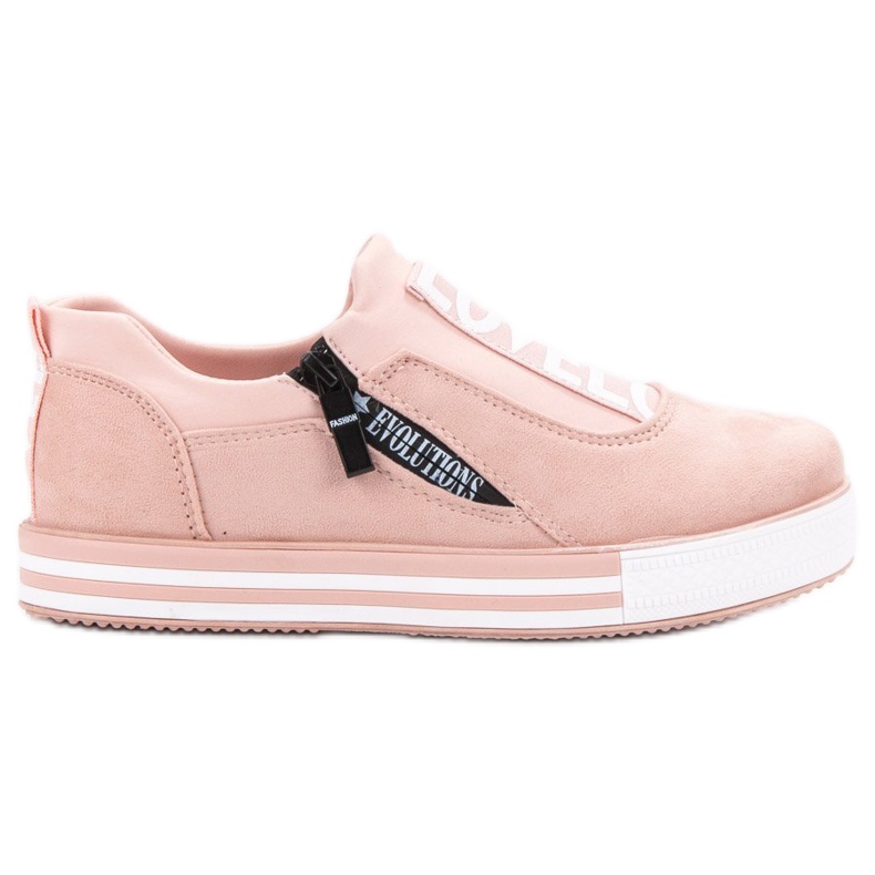 SHELOVET Chaussures de sport en daim Love rose